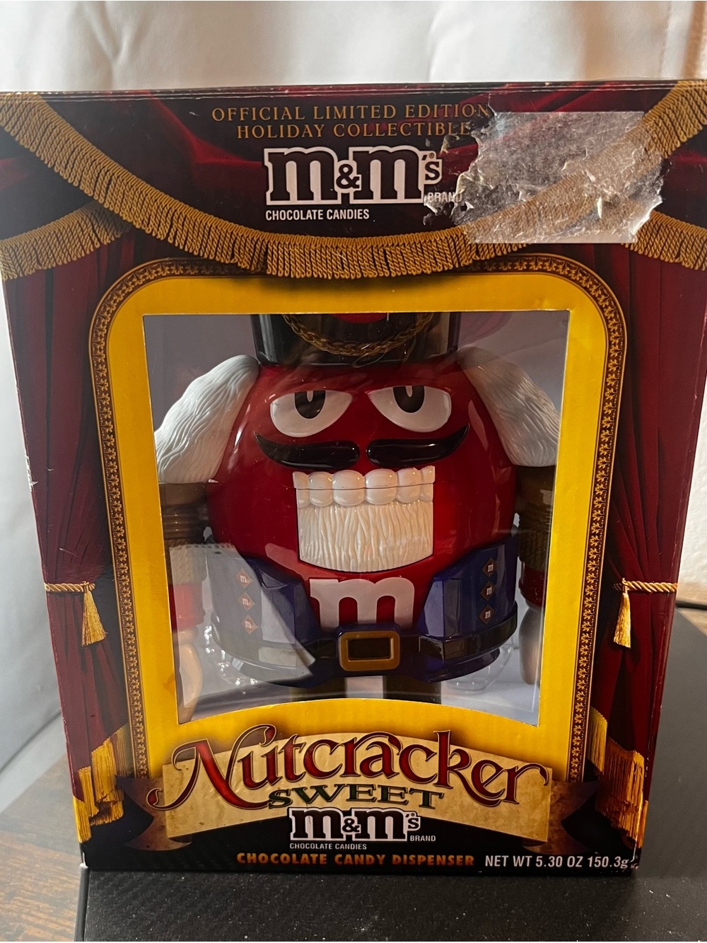 M&M'S Red Nutcracker Candy Dispenser with Blue and White Details
